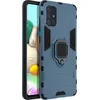 Image de Avizar Hoesje Geschikt voor Galaxy A51 Bi-materiaal met Ringhouder Stand, Nachtblauw