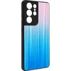 Image de Geschikt voor Samsung Galaxy S21 Ultra Holographic Rainbow Hoesje Aurora Collection roze