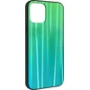 Image de Geschikt voor Apple iPhone12 Mini Holographic Rainbow Hoesje Aurora Collection groen