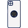 Image de Avizar Hoesje Geschikt voor Galaxy A22 5G met Metalen Ringhouder Standfunctie, Nachtblauw