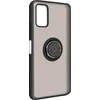 Image de Avizar Hoesje Geschikt voor Galaxy A03S met Metalen Ringhouder Standfunctie, Zwart