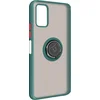 Image de Avizar Hoesje Geschikt voor Galaxy A03S met Metalen Ringhouder Standfunctie, Groen