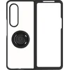 Image de Avizar Hoesje Geschikt voor Galaxy Z Fold 3 met Metalen Ringhouder Standfunctie, Zwart