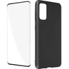 Image de Geschikt voor Samsung Galaxy s20 Soepele gel siliconen hoes en 9H gehard glas - zwart