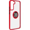 Image de Avizar Hoesje Geschikt voor Galaxy S22 Plus met Metalen Ringhouder Standfunctie, Rood