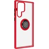 Image de Geschikt voor Samsung Galaxy S22 Ultra Bi-materiaal Case Ring Video-Ondersteuning rood