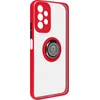 Image de Avizar Hoesje Geschikt voor Galaxy A13 met Metalen Ringhouder Standfunctie, Rood