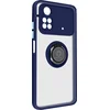 Image de Geschikt voor Xiaomi Poco M4 Pro Bi-materiaal Case Ring Video-Ondersteuning blauw