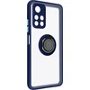 Image de Avizar Hoesje Geschikt voor Poco M4 Pro 5G met Metalen Ringhouder Standfunctie, Blauw