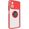 Image de Avizar Schokbestendige Hoes voor Poco X4 Pro 5G met Roterende Magnetische Ring, Rood