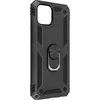 Image de Avizar Hoesje Geschikt voor Galaxy A03 Schokbestendig met Ringhouder Standfunctie, Zwart