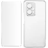 Image de Geschikt voor Xiaomi Poco X4 GT-hoesje soepel siliconen gehard glas 9H transparant zwart