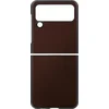 Image de Avizar Hoesje Geschikt voor Galaxy Z Flip 4 Elegant Leer Hardcase Dun, Bruin