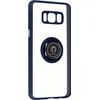Image de Avizar Hoesje Geschikt voor Samsung Galaxy S8 Schokbestendig met Roterende Magnetische Ring, Nachtblauw
