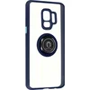 Image de Avizar Hoesje Geschikt voor Galaxy S9 avec Metalen Ringhouder Standfunctie, Blauw