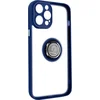 Image de Geschikt voor Apple iPhone 14 Pro Bi-materiaal Case Ring Video-Ondersteuning blauw