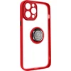 Image de Avizar Hoesje Geschikt voor iPhone 14 Pro Max met Metalen Ringhouder Standfunctie, Rood