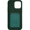 Image de Geschikt voor Apple iPhone 14 Pro Max Soft Silicone Case Kaarthouder Forcell donkergroen