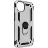 Image de Avizar Hoesje Geschikt voor iPhone 14 Schokbestendig met Ringhouder Standfunctie, Zilver