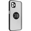 Image de Avizar Hoesje Geschikt voor Galaxy Xcover 6 Pro met Metalen Ringhouder Standfunctie, Zwart