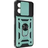 Image de Geschikt voor Xiaomi Redmi Note 12 5G Case met Camera Cover en Video Support Ring groen