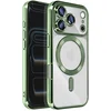 Image de Avizar MagSafe Compatibele Hoes Geschikt voor Apple iPhone 17 Pro met Chromen Rand, Groen