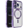 Image de Avizar MagSafe Compatibele Hoes Geschikt voor Apple iPhone 17 Pro met Chromen Rand, Paars