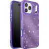 Image de Avizar Hoesje Geschikt voor Apple iPhone 17 Pro Max Bi-Materiaal Ontwerp en Glitter Afwerking, Paars