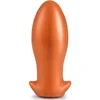 Image de Buttplug XXL Ø8,5 cm Anal Plug - Egg - Butplug Buigzaam Siliconen - Oranje - Groot - Inbrengbare lengte 20 cm