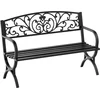 Image de Outsunny tuinbank - Metaal - 127x60x85cm - Zwart