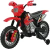 Image de HOMCOM elektrische motorfiets - Metaal - 102x53x66cm - Rood, Zwart