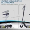 Image de HOMCOM Kids E-Scooter - Metaal - 81,5x38x94cm - Zwart