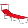 Image de Outsunny-ligstoel-Metaal-187x58x36cm-Rood