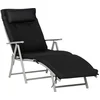 Image de Outsunny Outdoor Loungestoel - Metaal - 137x63,5x100,5cm - Zwart