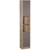 Image de HOMCOM Badkamerkast - Hout - 30x24x170cm - Grijs
