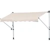 Image de Outsunny-zonnescherm - Aluminium - 400x120x280cm - Khaki, wit
