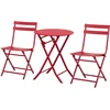 Image de Outsunny-Buiten Bistroset-Metaal-60x60x71cm-Rood