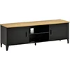 Image de HOMCOM TV-standaard - Metaal - 150x40x50cm - Zwart