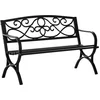 Image de Outsunny tuinbank - Staal - 128x58,5x85cm - Zwart
