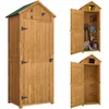 Image de Outsunny Tuinberging - Vurenhout - 77x54,2x179cm - Geel