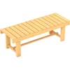 Image de Outsunny tuinbank - Vurenhout - 110x38x35cm - Natuurlijk hout