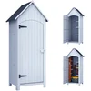 Image de Outsunny Tuinberging - Vurenhout - 77,5 x 54,2 x 179,5 cm - Wit