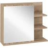 Image de Kleankin Spiegelkast - Spaanplaat - 60x18x50cm - Natuurlijk hout
