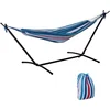 Image de Outsunny Hangmat - Katoen-Polyesterstof - 298x117x105cm - Blauw