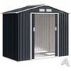 Image de Outsunny tuinschuur - staal - 213x130x185cm - grijs