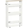 Image de Kleankin Utility Cart - MDF - 48x15x80cm - Wit