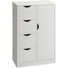 Image de HOMCOM Badkamerkast - Spaanplaat - 54x29x83cm - Wit