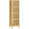 Image de HOMCOM Badkamerkast - Bamboe - 40x30x140cm - Natuurlijk hout