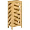 Image de Kleankin badkamer kastje (vloermodel) - Bamboe - 30x19,9x70cm - Natuurlijk hout