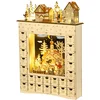 Image de HOMCOM-Kerst Adventskalender-36x9x52cm-MDF-Bois naturel